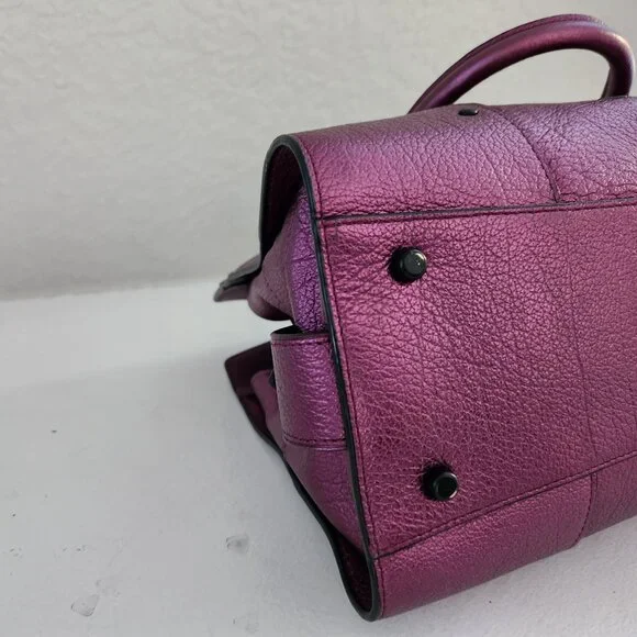 Nwot Coach Mercer Halogram Purple Metallic Shoulder Bag Purse - Picture 9 of 15